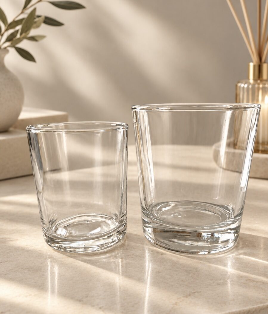 Mes contenants de bougies en verre.
